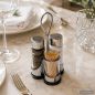 Preview: DanDiBo Menage Salz und Pfefferstreuer Set Zahnstocher Salzstreuer Pfeffestreuer Klein Edelstahl Glas