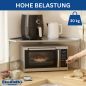 Preview: DanDiBo Mikrowellenregal Eckregal Küche Stehend Arbeitsplatte 72x72 cm Edelstahl 2 Stufig 96690 Mikrowellen Regal Küchenregal Microwave Shelf