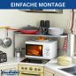 Preview: DanDiBo Mikrowellenregal Eckregal Küche Stehend Arbeitsplatte 72x72 cm Edelstahl 2 Stufig 96690 Mikrowellen Regal Küchenregal Microwave Shelf