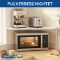 Preview: DanDiBo Mikrowellenregal Eckregal Küche Stehend Arbeitsplatte 72x72 cm Weiß 2 Stufig 96689 Mikrowellen Regal Küchenregal Microwave Shelf