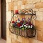 Preview: DanDiBo Plant Holder Wall Flower Holder Pot Holder Black Metal 50 cm Hanging Wall Basket Sebino Plant Shelf Flower Shelf Wall Shelf