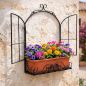 Preview: DanDiBo Plant Holder Wall Flower Holder Window Black Metal 50 cm Hanging Pot Holder Flower Stand Plant Shelf Wall Shelf
