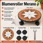 Preview: DanDiBo Pflanzenroller Outdoor Wetterfest Rund 30cm Mosaik Merano 12025 Blumenroller Blumenständer Planzenständer