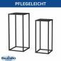 Preview: DanDiBo Pflanzenständer Metall Schwarz Eckig 2er Set 96574 Beistelltisch Blumenhocker Blumenständer Blumensäule Design Modern Pflanzenhocker
