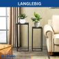 Preview: DanDiBo Pflanzenständer Metall Schwarz Eckig 2er Set 96574 Beistelltisch Blumenhocker Blumenständer Blumensäule Design Modern Pflanzenhocker