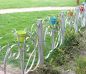 Preview: Pfosten aus Aluminium Gartenzaun 80 cm Zaunelemente Aluzaun Alu Pfosten