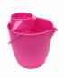 Preview: Cleaning bucket 10l Pink Pink oval bucket Mop bucket with press Plastic water bucket