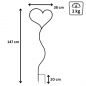 Preview: DanDiBo Plant Support Climbing Trellis Metal 150 cm Ground Spike Heart Garden Stake Trellis Climbing Plants Flower Holder Garden Heart Stake