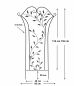 Preview: DanDiBo climbing aid metal trellis 135 cm brown climbing pole climbing aid ground plug 100974 flower holder climbing column
