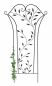 Preview: DanDiBo climbing aid metal trellis 135 cm brown climbing pole climbing aid ground plug 100974 flower holder climbing column