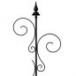 Preview: DanDiBo Rankhilfe Rankgitter Metall 145 cm Kletterhilfe Pflanzengitter Kletterpflanzen Erdspieß Bodenstecker 2 Halter Blumenhalter Ranksäule