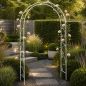 Preview: DanDiBo Rose Arch Metal Stable Galvanized 120 cm Wide Climbing Arch 96518 Garden Arch Gateway Round Arch Plant Arch Solid Hot-Dip Galvanized Garden Weatherproof Wrought Iron