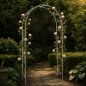 Preview: DanDiBo Rose Arch Metal Stable Galvanized 120 cm Wide Climbing Arch 96518 Garden Arch Gateway Round Arch Plant Arch Solid Hot-Dip Galvanized Garden Weatherproof Wrought Iron