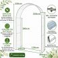 Preview: DanDiBo Rosenbogen aus Metall Stabil Verzinkt 140 cm Rankbogen 96519 Gartenbogen Torbogen Rundbogen Pflanzbogen Massiv Feuerverzinkt Garten Wetterfest Volleisen