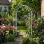 Preview: DanDiBo Rosenbogen aus Metall Stabil Verzinkt 140 cm Rankbogen 96519 Gartenbogen Torbogen Rundbogen Pflanzbogen Massiv Feuerverzinkt Garten Wetterfest Volleisen