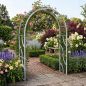 Preview: DanDiBo Metal Rose Arch Stable Galvanized 150 cm Wide Climbing Arch 96516 Garden Arch Gateway Round Arch Plant Arch Solid Hot-Dip Galvanized Garden Weatherproof Solid Iron