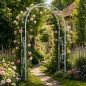 Preview: DanDiBo Metal Rose Arch Stable Galvanized 150 cm Wide Trellis Arch 96524 Garden Arch Gate Arch Round Arch Plant Arch Solid Hot-Dip Galvanized Garden Weatherproof Solid Iron