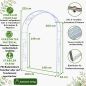 Preview: DanDiBo Metal Rose Arch Stable Galvanized 150 cm Wide Trellis Arch 96524 Garden Arch Gate Arch Round Arch Plant Arch Solid Hot-Dip Galvanized Garden Weatherproof Solid Iron