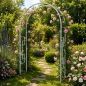 Preview: DanDiBo Metal Rose Arch Stable Galvanized 150 cm Wide Trellis Arch 96524 Garden Arch Gate Arch Round Arch Plant Arch Solid Hot-Dip Galvanized Garden Weatherproof Solid Iron