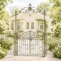 Preview: DanDiBo Metal Rose Arch with Gate, Sturdy, 130 cm Wide, Climbing Plant Arch 93997, Garden Arch, Gate Arch, Round Arch, Heavy-Duty, Weather-Resistant