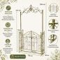 Preview: DanDiBo Metal Rose Arch with Gate, Sturdy, 130 cm Wide, Climbing Plant Arch 93997, Garden Arch, Gate Arch, Round Arch, Heavy-Duty, Weather-Resistant