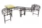 Preview: DanDiBo round bench metal weatherproof brown ? 135 cm tree bench 96188 garden bench park bench seat