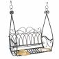 Preview: DanDiBo Outdoor Hanging Swing Bench for 2 People, Garden Swing without Frame, Model 1868, Metal Hanging Bench with Chain, Weather-Resistant