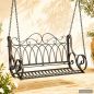 Preview: DanDiBo Schaukelbank Outdoor zum Hängen 2 Sitzer Hollywoodschaukel ohne Gestell 18688 Garden Swing Hängebank Metall mit Kette Gartenschaukel Wetterfest