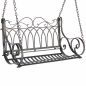 Preview: DanDiBo Schaukelbank Outdoor zum Hängen 2 Sitzer Hollywoodschaukel ohne Gestell 18688 Garden Swing Hängebank Metall mit Kette Gartenschaukel Wetterfest