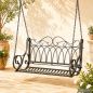 Preview: DanDiBo Schaukelbank Outdoor zum Hängen 2 Sitzer Hollywoodschaukel ohne Gestell 18688 Garden Swing Hängebank Metall mit Kette Gartenschaukel Wetterfest