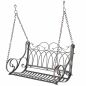 Preview: DanDiBo Schaukelbank Outdoor zum Hängen 2 Sitzer Hollywoodschaukel ohne Gestell 18688 Garden Swing Hängebank Metall mit Kette Gartenschaukel Wetterfest