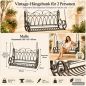 Preview: DanDiBo Schaukelbank Outdoor zum Hängen 2 Sitzer Hollywoodschaukel ohne Gestell 18688 Garden Swing Hängebank Metall mit Kette Gartenschaukel Wetterfest