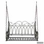 Preview: DanDiBo Schaukelbank Outdoor zum Hängen 2 Sitzer Hollywoodschaukel ohne Gestell 18688 Garden Swing Hängebank Metall mit Kette Gartenschaukel Wetterfest