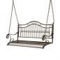 Preview: DanDiBo Outdoor Hanging Swing Bench 2-Seater Hollywood Swing without Frame 82505 Garden Swing Metal Hanging Bench with Chain Weatherproof
