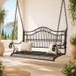 Preview: DanDiBo Outdoor Hanging Swing Bench 2-Seater Hollywood Swing without Frame 82505 Garden Swing Metal Hanging Bench with Chain Weatherproof