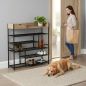 Preview: DanDiBo Schuhregal Platzsparend Metall Schwarz Modern 6 Etagen 100 cm mit Ablage 96701 Schuhständer mit Stauraum Schuhablage Schuhaufbewahrung Regal Shoe Rack