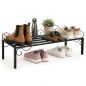 Preview: DanDiBo Schuhregal Schmal Platzsparend Schuhschrank 92cm 21237 Mi-1 Metall Schwarz Klein Shoe Rack Schuh Regal Schuhorganizer