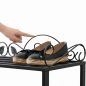 Preview: DanDiBo Schuhregal Schmal Platzsparend Schuhschrank 92cm 21237 Mi-1 Metall Schwarz Klein Shoe Rack Schuh Regal Schuhorganizer