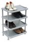 Preview: DanDiBo shoe rack plastic 93873 Stackable shoe rack Open shoe rack with 4 levels Grey shoe cabinet