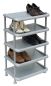 Preview: DanDiBo shoe rack plastic 93901 Stackable shoe rack Open shoe rack with 5 levels Grey shoe cabinet
