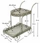 Preview: Servierwagen Metall 93979 Küchenwagen 70 cm Rollwagen Hausbar Teewagen Vintage Antik