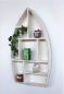 Preview: Setzkasten Boot Sammlervitrine Weiß 12112 Loft 58cm Shabby Landhaus Wandregal