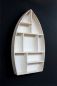 Preview: Setzkasten Boot Sammlervitrine Weiß 12112 Loft 58cm Shabby Landhaus Wandregal