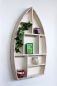 Preview: Setzkasten Boot Sammlervitrine Weiß 12112 Loft 58cm Shabby Landhaus Wandregal