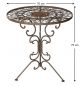 Preview: DanDiBo Sitzgruppe Eisen Garten Antik Bistroset Tecla Bistrotisch mit 2 Stühlen klappbar Metall Gartentisch