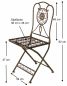 Preview: DanDiBo Sitzgruppe Eisen Garten Antik Bistroset Tecla Bistrotisch mit 2 Stühlen klappbar Metall Gartentisch