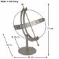 Preview: DanDiBo Sonnenuhr Edelstahl für den Garten 70 cm Rostfrei mit Säule Ausrichtbar Wetterfest Gartenuhr Modern Metall