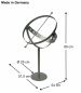 Preview: DanDiBo Sonnenuhr Edelstahl für den Garten 90 cm Rostfrei 96208 mit Säule Ausrichtbar Wetterfest Gartenuhr Modern Metall