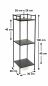 Preview: DanDiBo Standregal Schwarz Metall mit 3 Ebenen 100 cm Küche Regal Stehend Küchenregal Schmal 96123 Metallregal Regal Eisen