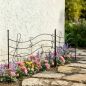 Preview: DanDiBo Garden Fence 50 cm Height 80 cm Width Metal Pond Fence Fence Panels Mobile Fence Melody Black Trellis Plant Support